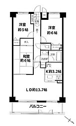 ベルドゥムール志津駅前 3LDKの間取図画像