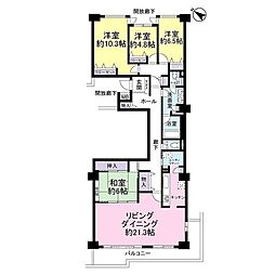 スカイプラザユーカリが丘センターハイツ 4LDKの間取図画像