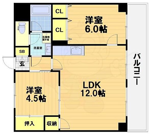 コモド長岡京 ｜京都府長岡京市今里三ノ坪(賃貸マンション2LDK・3階・51.84㎡)の写真 その2