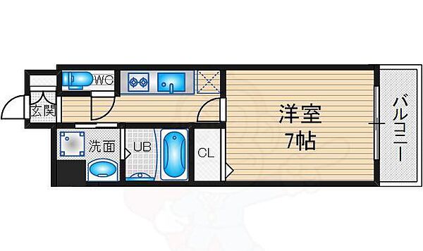 京都府京都市下京区中堂寺北町(賃貸マンション1K・4階・23.26㎡)の写真 その2