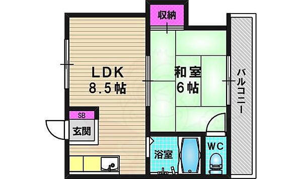 プレアール淀新町 ｜京都府京都市伏見区淀新町(賃貸マンション1LDK・1階・27.00㎡)の写真 その2