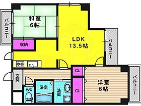 サン・フローラ  ｜ 京都府長岡京市久貝１丁目（賃貸マンション2LDK・1階・59.47㎡） その2