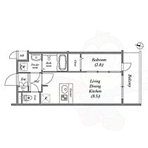 京都府京都市南区東九条北松ノ木町（賃貸マンション1LDK・3階・28.88㎡） その2