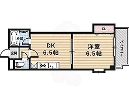 イッツアイランド 1DKの間取図画像