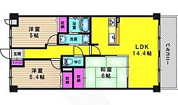 セントフローレンスパレス桂 3LDKの間取図画像