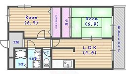 エントリート木村 2LDKの間取図画像