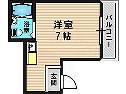 メゾンドカプチーノ 1Kの間取図画像