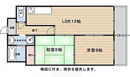 パールシャトー 2LDKの間取図画像