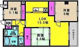 TAM'S-コート 3LDKの間取図画像