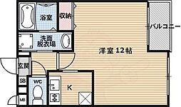 コリーナ宇多野 ワンルームの間取図画像
