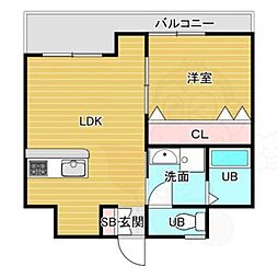 リアライズ京都沓掛 1LDKの間取図画像