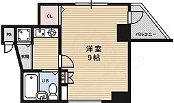 デトム・ワン二條城東 1Kの間取図画像