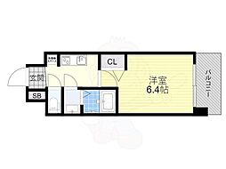 ファステート京都西院パール 1Kの間取図画像