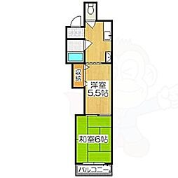 ハイツマルゲン 2Kの間取図画像