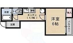 アルカス千本通 1Kの間取図画像