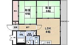 ロイヤルコーポ 2LDKの間取図画像
