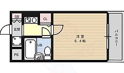 デトム・ワン衣笠 1Kの間取図画像