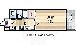 珠光ビル四条大宮 1Kの間取図画像