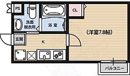 カーサ・フォレスタ2 1Kの間取図画像