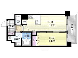 リーガル京都堀川中立売 1LDKの間取図画像