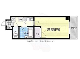 ラフィーネ御所西 1Kの間取図画像
