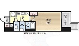 ベラジオ五条堀川2 1Kの間取図画像