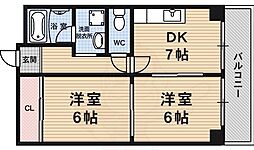 エステートホリカワ 2DKの間取図画像