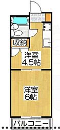 Requie智恵光院 1Kの間取図画像