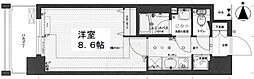 ベラジオ五条堀川2 1Kの間取図画像
