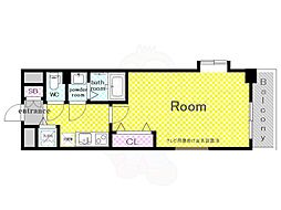 Luxe京都西大路 1Kの間取図画像