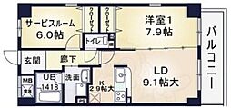 ベリエ茶五 1SLDKの間取図画像