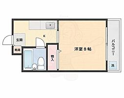 シルクハウス 1Kの間取図画像