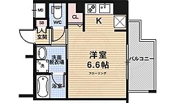 アスヴェル京都西京極 1Kの間取図画像