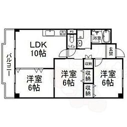 サニーパーク小坂 2LDKの間取図画像
