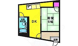 五条グリーンハイツ 1DKの間取図画像