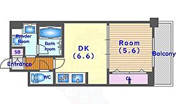 ベラジオ雅び京都西院 1DKの間取図画像