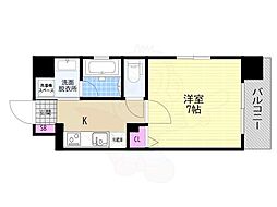 ベラジオレガシー京都西七条 1Kの間取図画像