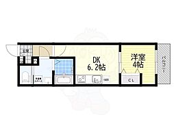 ARCA桂川 1DKの間取図画像