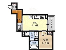 シャーメゾン住吉 1DKの間取図画像