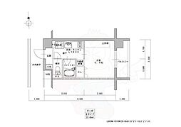 ラグゼナ清水五条 1Kの間取図画像