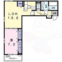 ケイトガーデン 1LDKの間取図画像