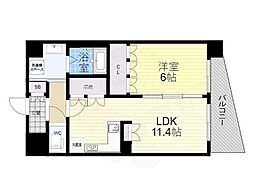 リーガル京都西陣2 1LDKの間取図画像