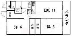 エイテルフラッツ 2LDKの間取図画像