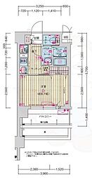 プレサンス京都室町通紫水 1Kの間取図画像