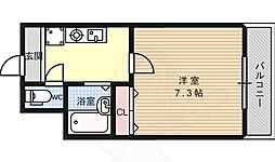 エリーフラッツ西洞院 1Kの間取図画像