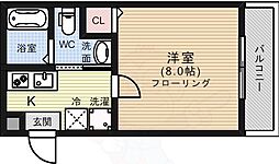 フラッティ堀川下立売 1Kの間取図画像