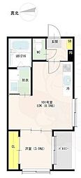 Hubi Core 西京極 1LDKの間取図画像
