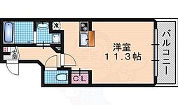 Requie深草 ワンルームの間取図画像