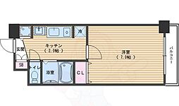 スワンズ京都油小路 1Kの間取図画像