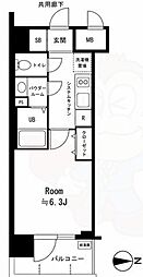エスリード京都吉祥院 ヴィーナ 1Kの間取図画像
